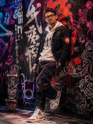 Japanese Graffiti Art Portrait