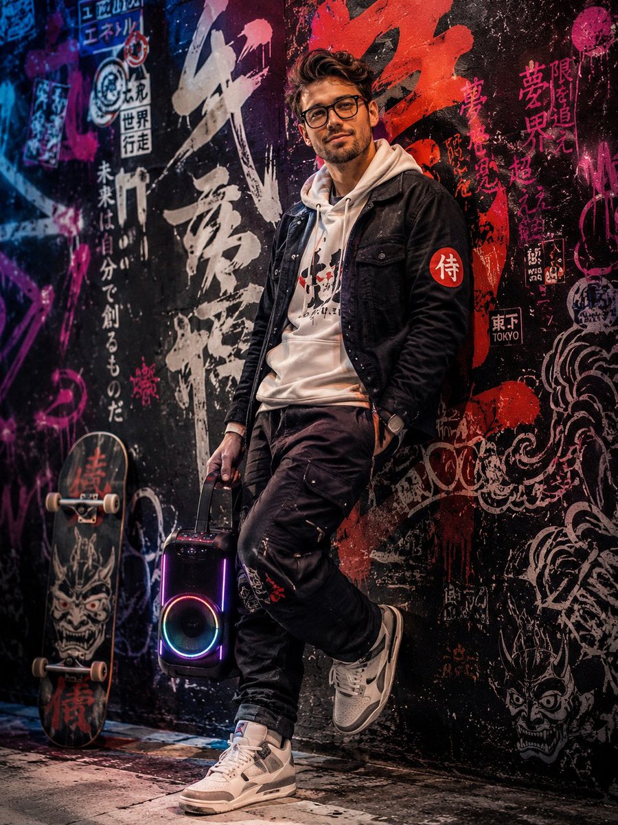 Japanese Graffiti Art Portrait