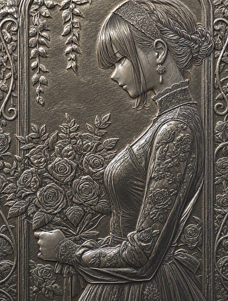Embossed Luxury Card Relief Prompt example 4