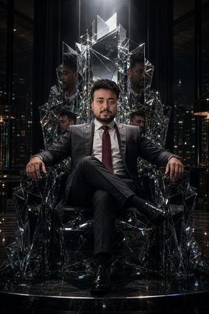 Crystal Throne Businessman Portrait