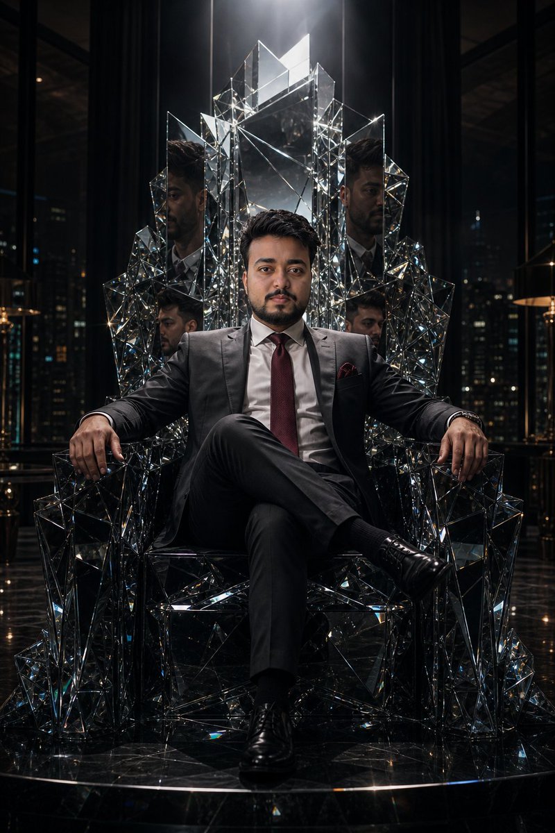 Crystal Throne Businessman Portrait