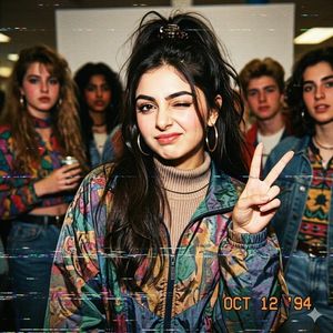 VHS 90s Mall Teen Group Portrait