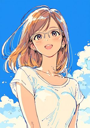 Summer Anime Girl Portrait