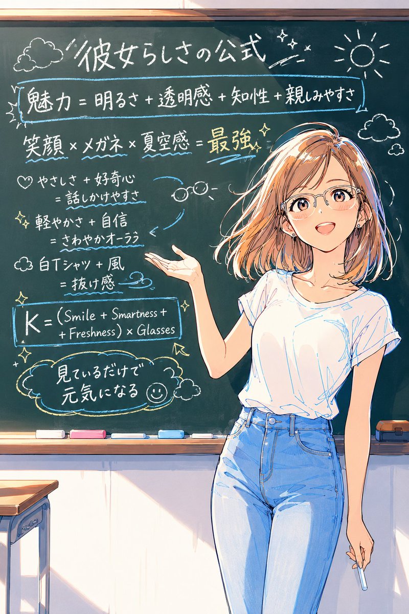 Anime Chalkboard Character Formula