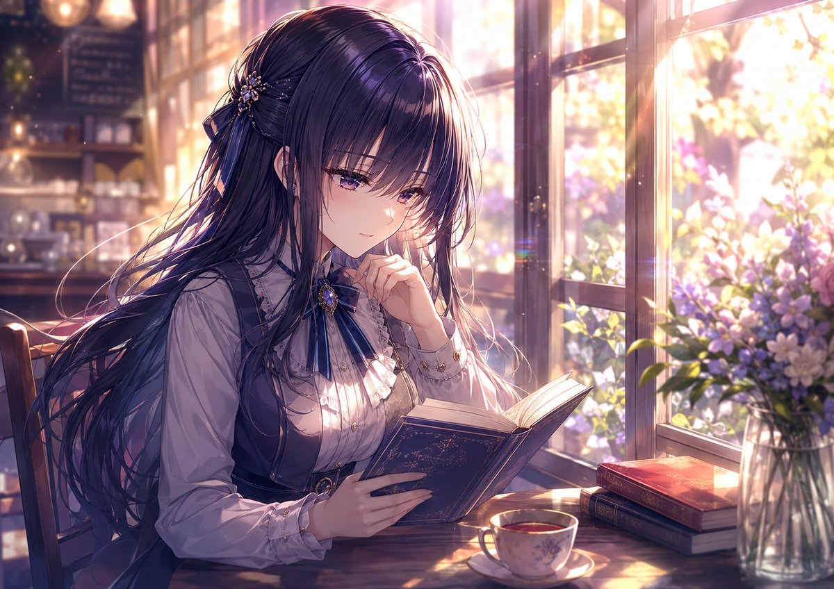 Sunlit Anime Café Reader