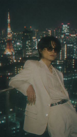 Censored Tokyo Rooftop Night Portrait