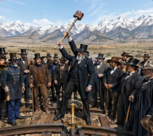 Victorian Railroad Ceremony Scene