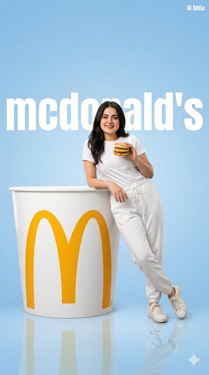 Sample output image for Minimalist McDonald's Fashion Ad