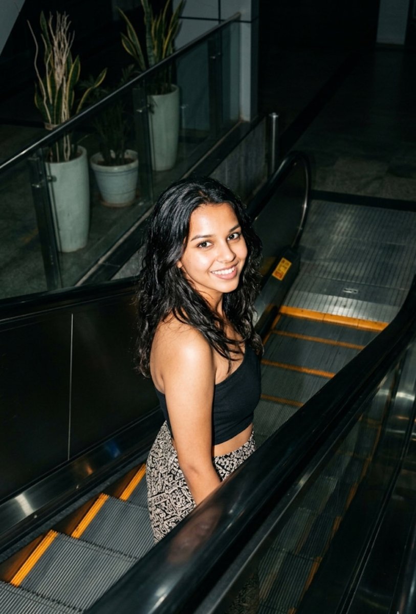 Sample output image for Metro Escalator Urban Fashion Look