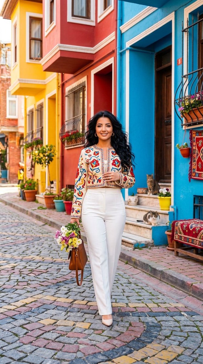 Sample output image for Balat Historic Street Spring Portrait