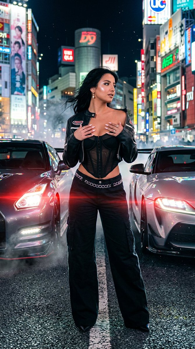 Sample output image for Tokyo Drift JDM Fashion Photoshoot