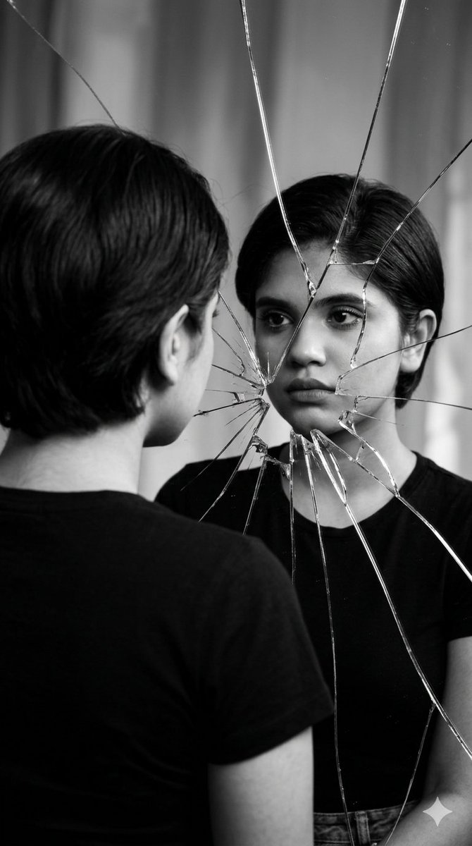 Sample output image for Broken Mirror Reflection Portrait