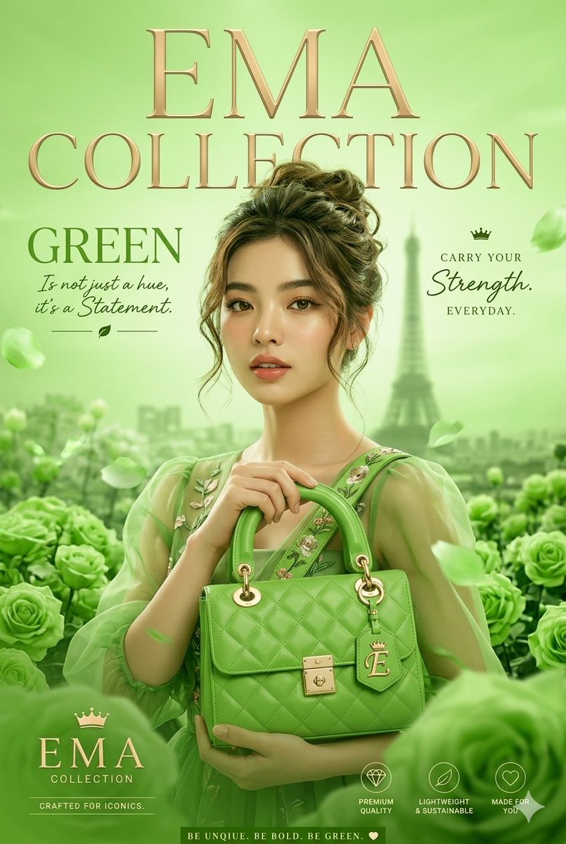 Sample output image for Green Fashion Advertisement Magazine Cover