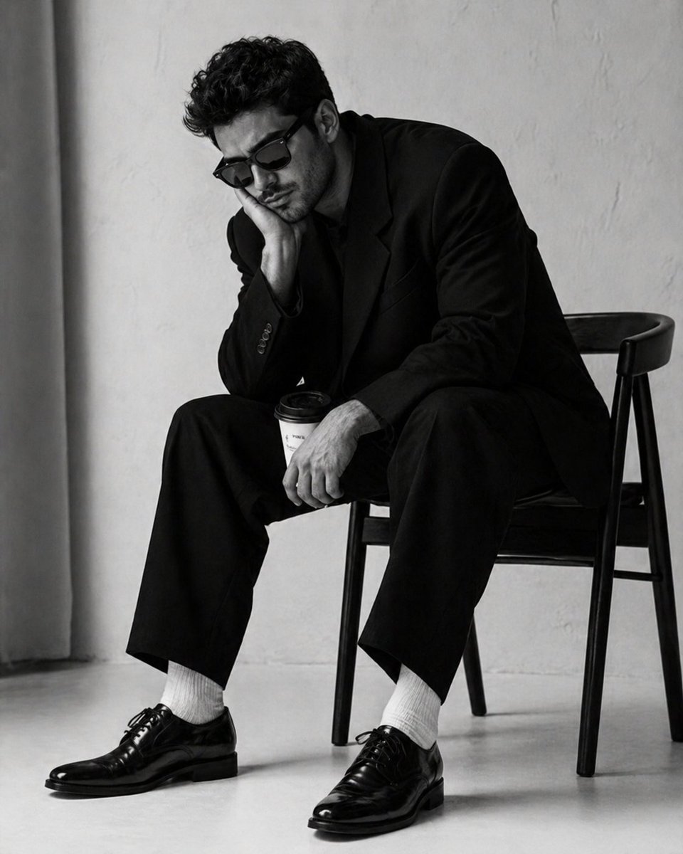 Minimalist Monochrome Fashion Portrait