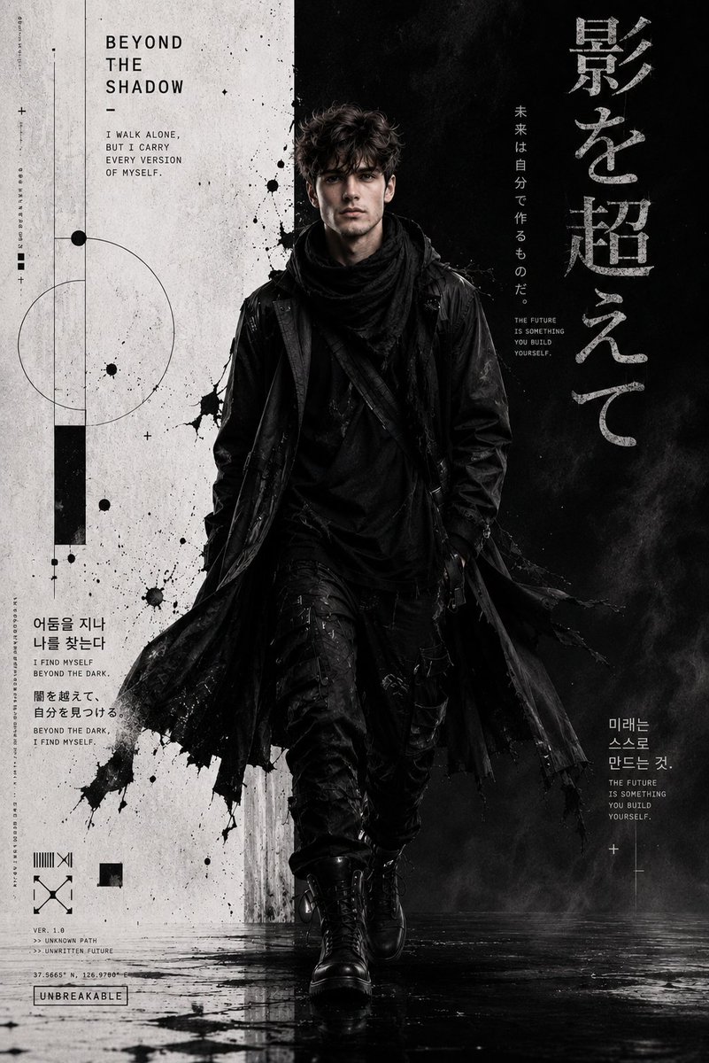 Cyber-Grunge Techwear Fashion Poster