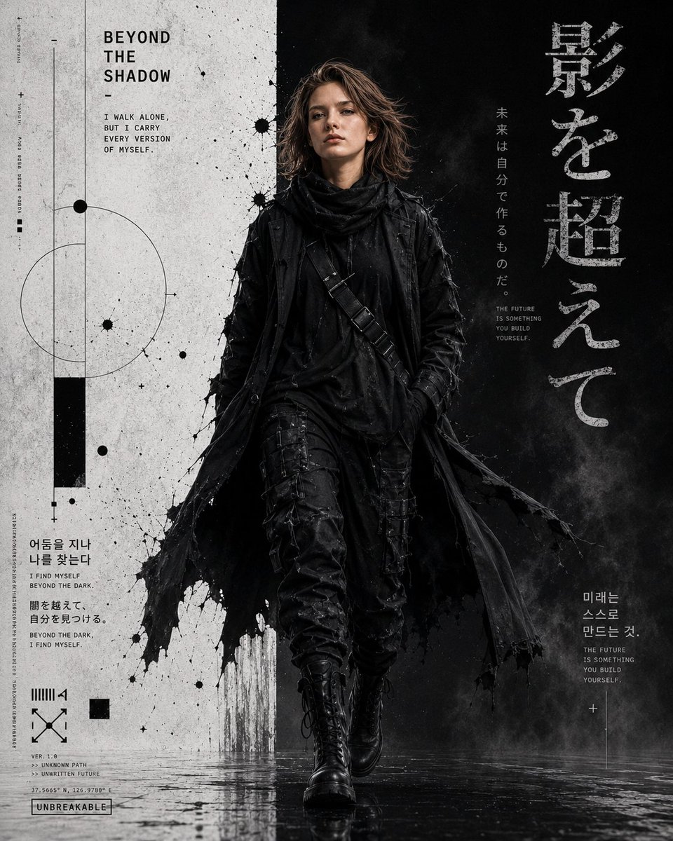 Cyber-Grunge Techwear Fashion Poster example 2