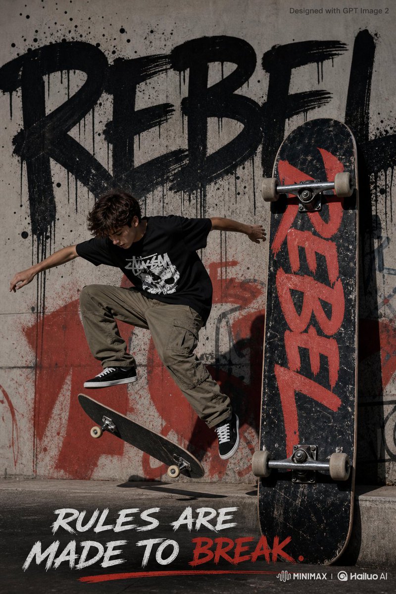 Rebel Urban Skateboard Advertisement Poster example 2