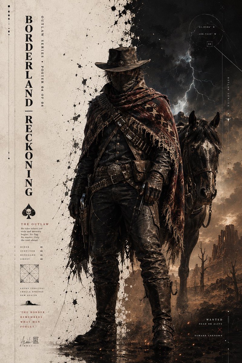 Dark Western Outlaw Poster example 2