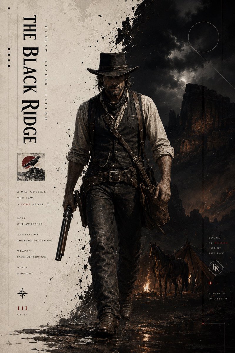 Dark Western Outlaw Poster example 3