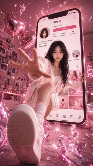 Surreal Pink Social Media Poster