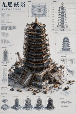 Architectural Miniature Blueprint Draft