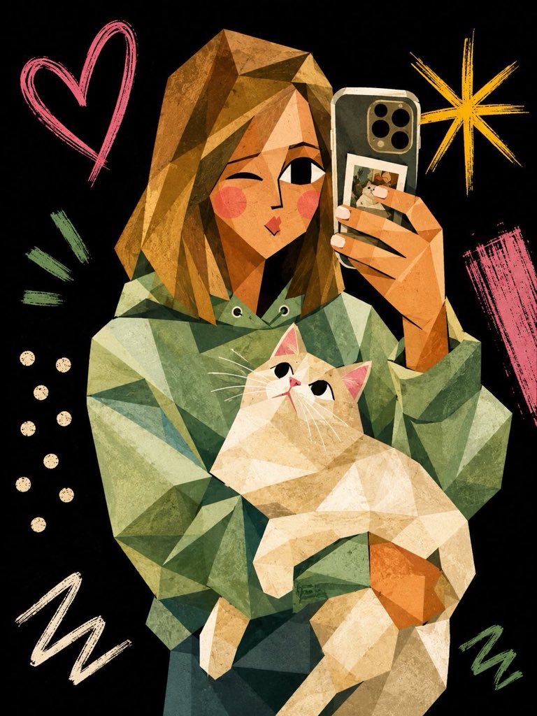 Cubist Minimalist Fashion Portrait example 3