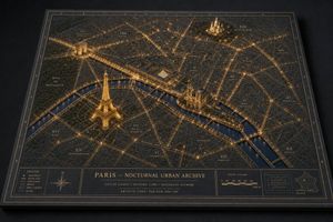 Paris Nocturnal Urban Archive Map