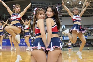 Indoor Arena Cheerleader Performance