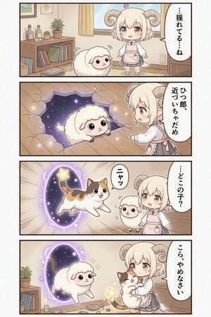 Kawaii Sheep Girl Portal Comic