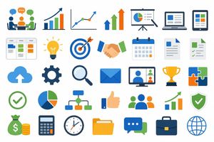 Business Presentation Icon Set