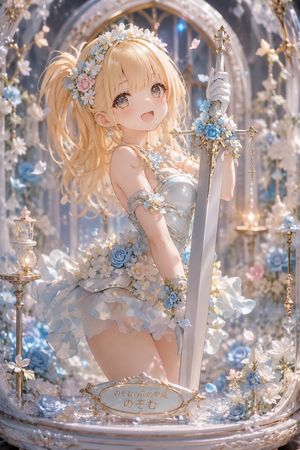 Floral Aqua Dome Anime Knight
