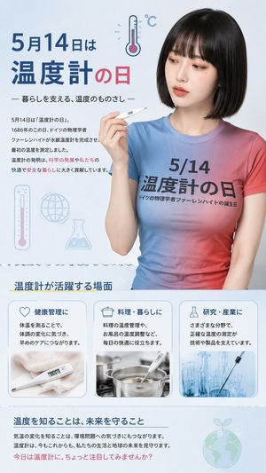 Japanese Thermometer Day Poster