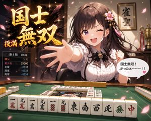 Anime Mahjong Yakuman Victory Scene