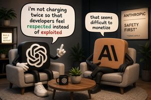 Satirical AI Mascot Lounge Debate