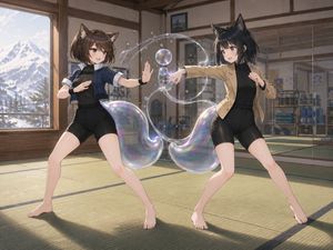 Catgirl Dojo Bubble Sparring