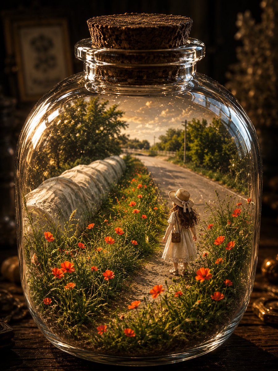 Fantasy Garden in a Glass Bottle example 3