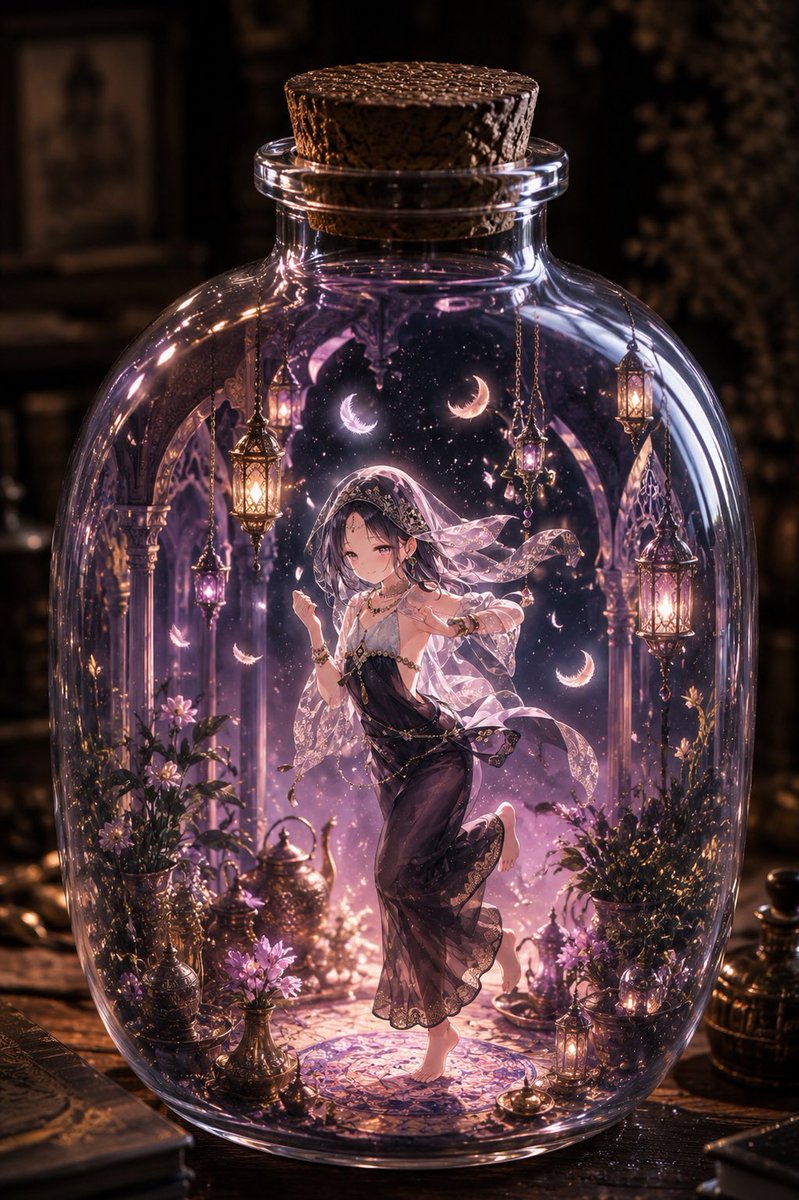 Fantasy Garden in a Glass Bottle example 4