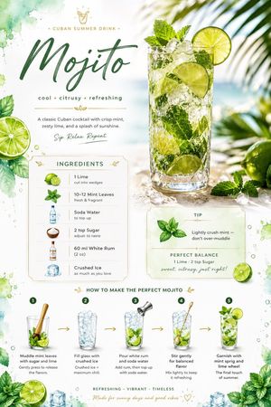 Modern Mojito Recipe Card