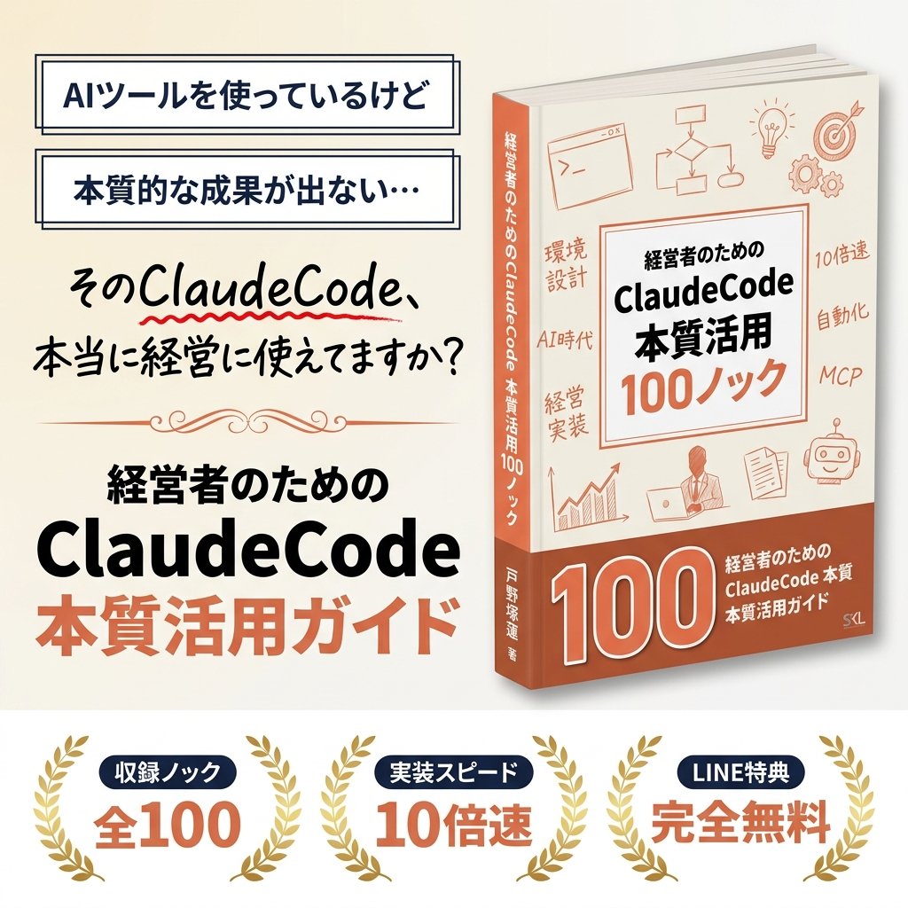 戸野塚蓮｜AIに任せる経営術 ClaudeCode - inline image