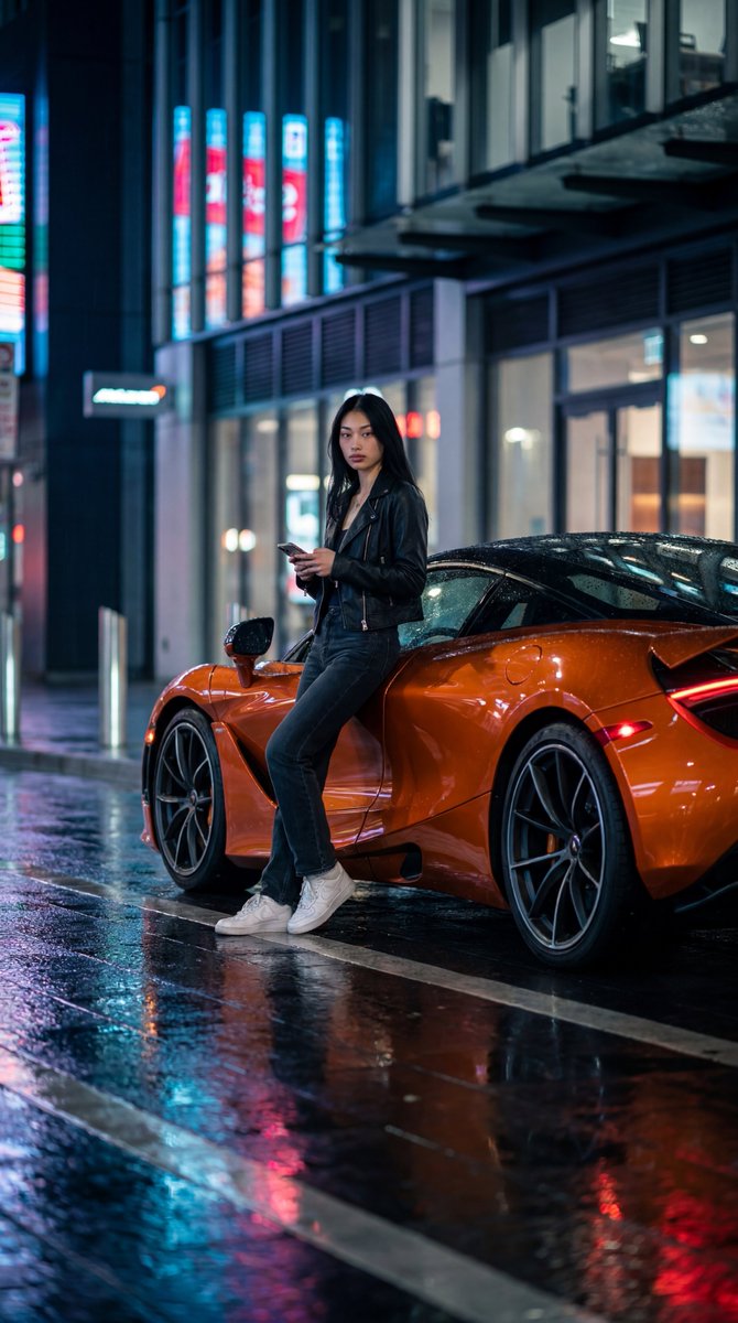 Sample output image for Cinematic McLaren 720S Night Photography