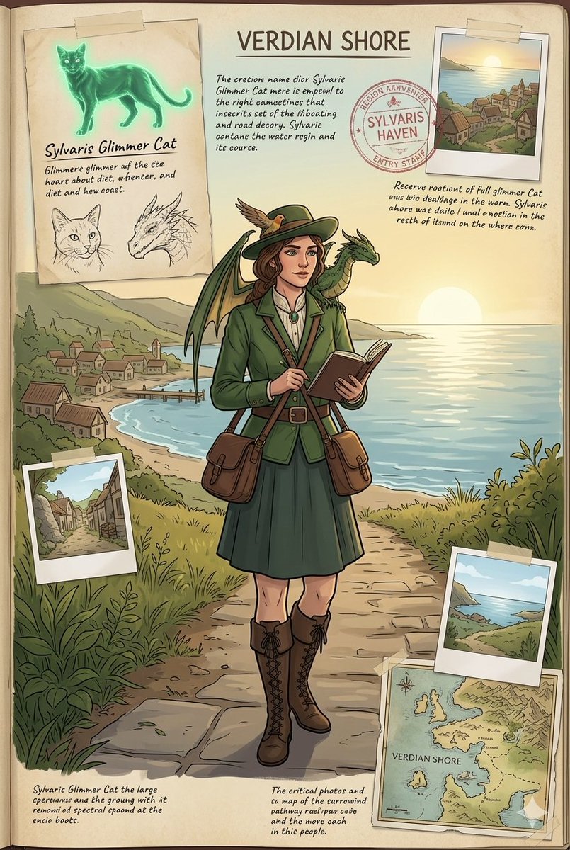 Sample output image for Fantasy Field Journal Illustration