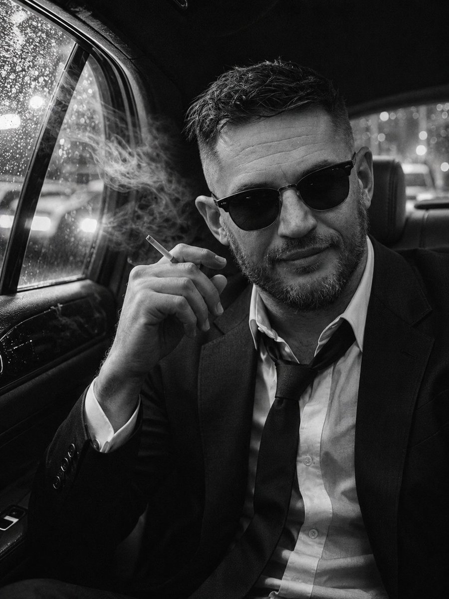 Sample output image for Noir Luxury Car Night Portrait