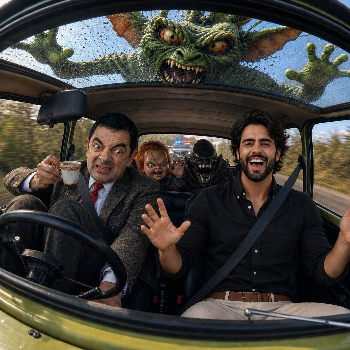 YouTube Thumbnail - Mr Bean Mini Cooper Chaos - Image 1