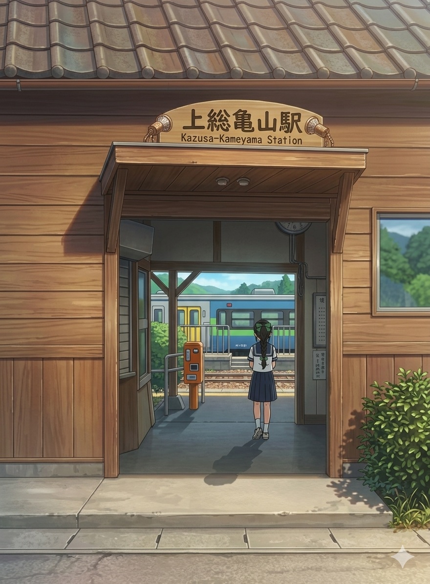 YouTube Thumbnail - Anime Railway Station Transformation - Image 1