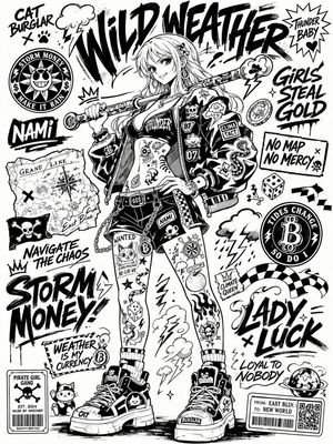 Monochrome Sticker-Bomb Poster