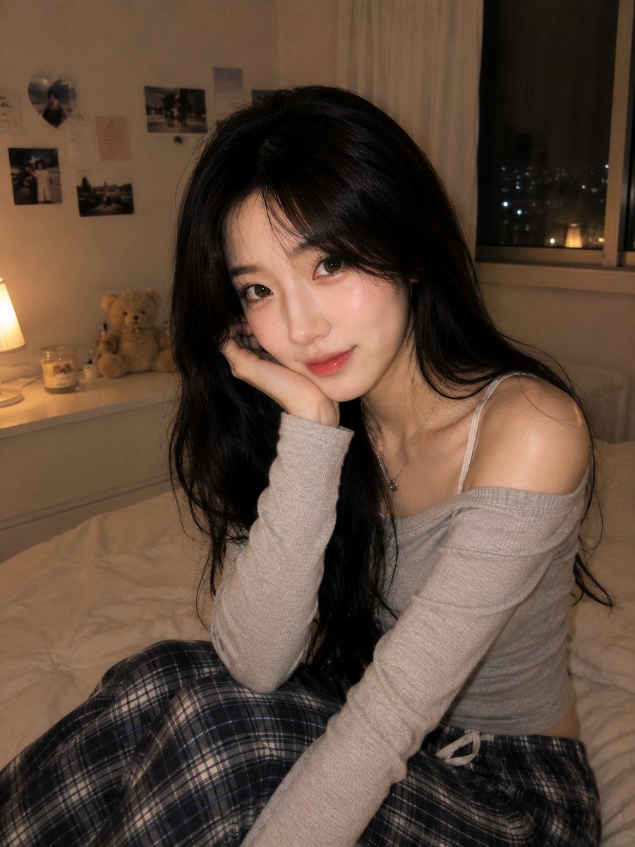 Cozy Late-Night Korean Bedroom example 2