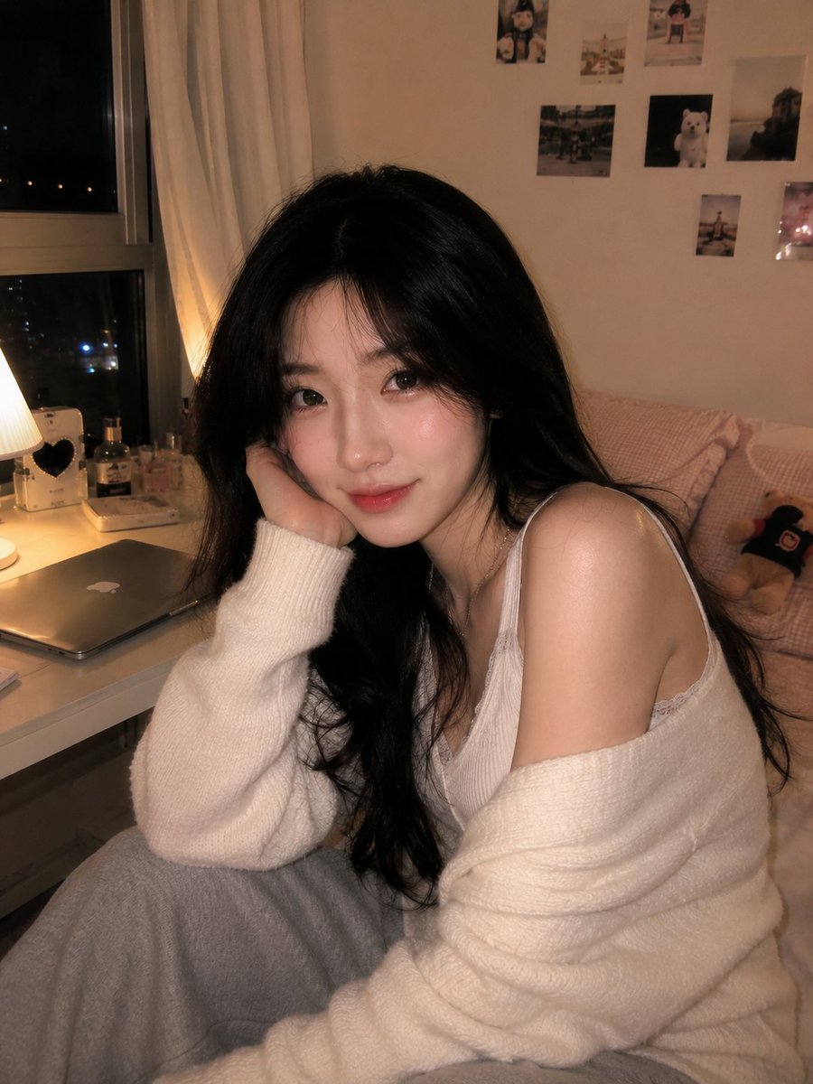 Cozy Late-Night Korean Bedroom example 3