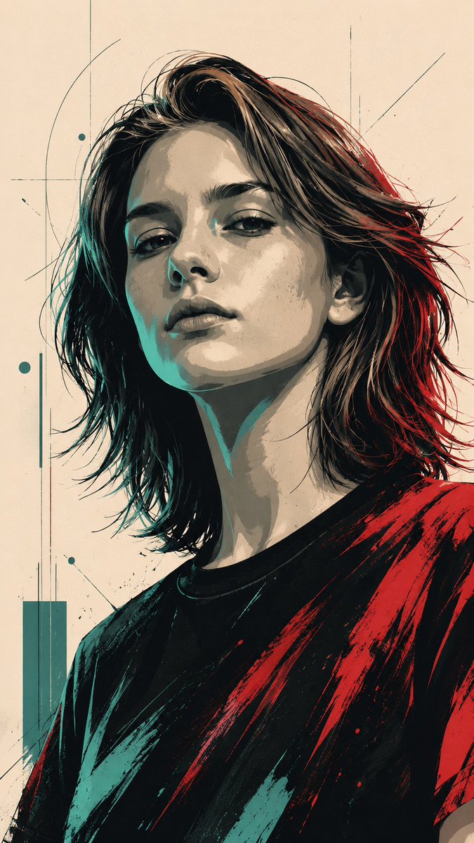 Modern Pop Art Vector Portrait example 2