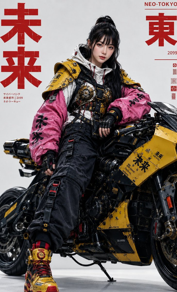 Cyberpunk Fashion Editorial Portrait