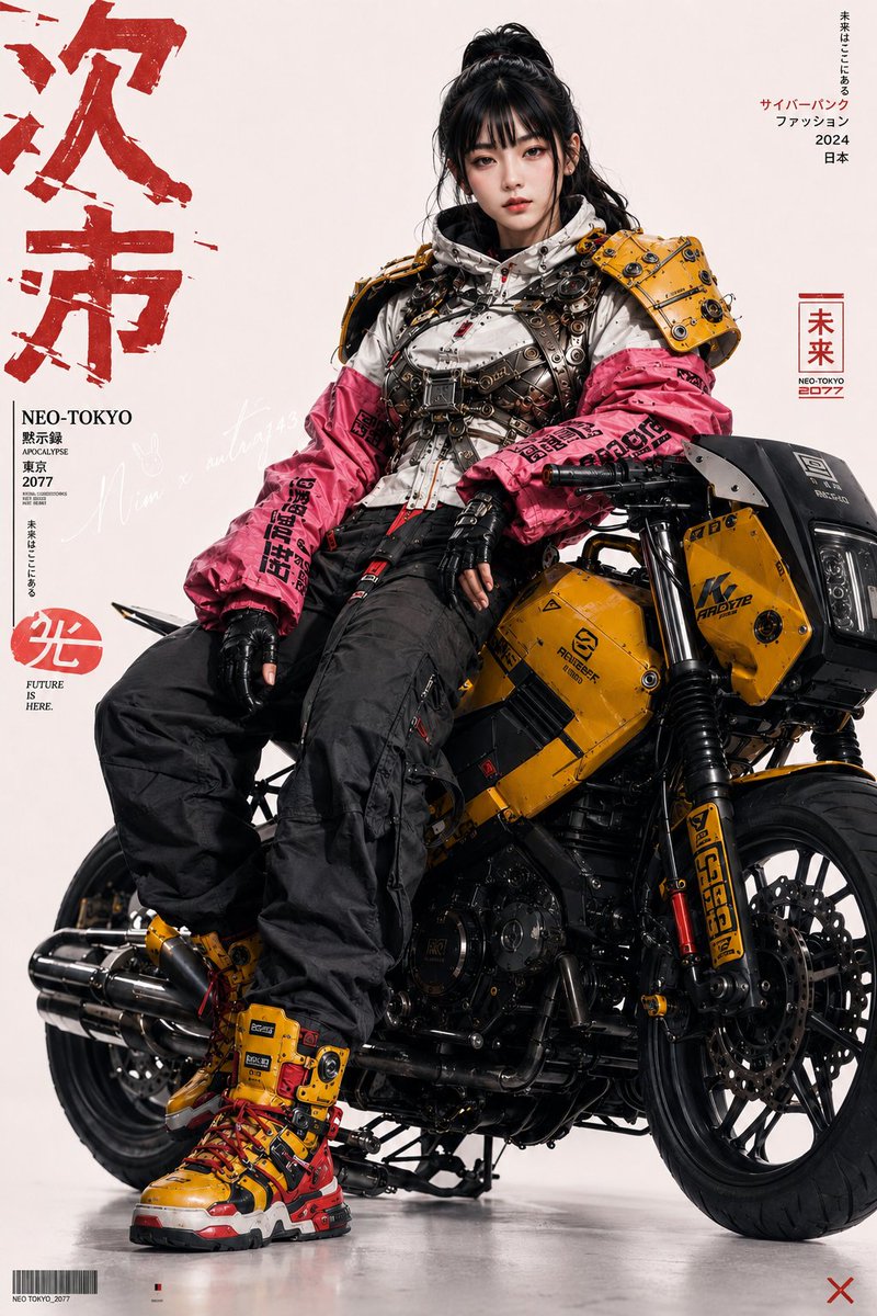 Cyberpunk Fashion Editorial Portrait example 2
